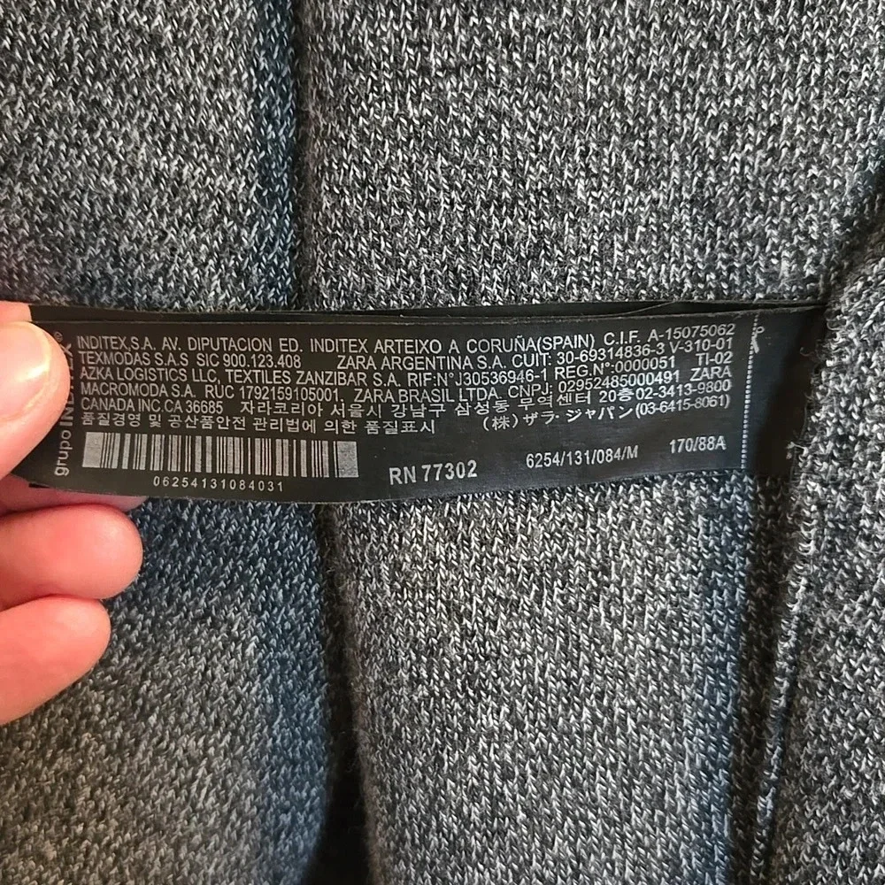 Zara Drape Front Cardigan Knit Sweater size Medium